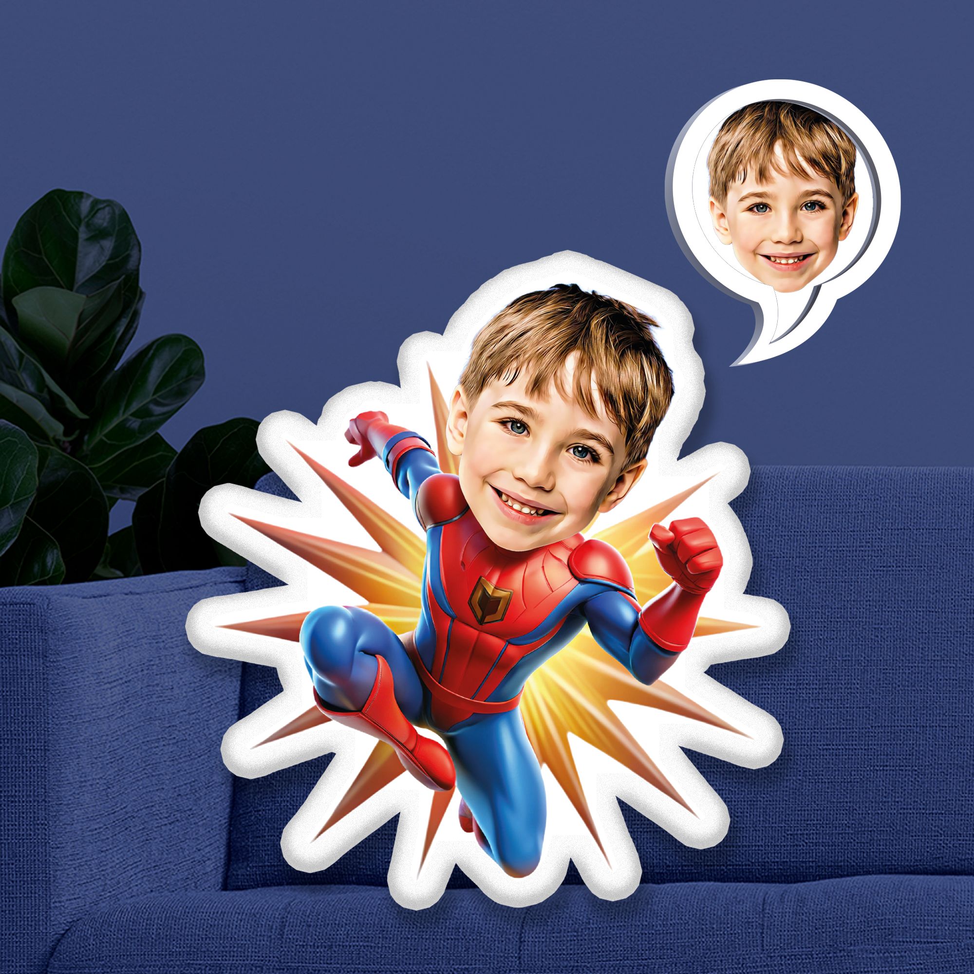 eJOYA Kişiye Özel Fotoğraflı Çizgi Karakter Yastık 115626