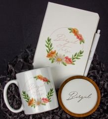 eJOYA Kişiye Özel Defter Kalem Kupa Ve Bardak Altlığı Hediye Seti 103864