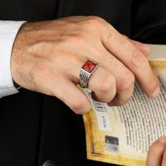 eJOYA Taşlı Gümüş Erkek Yüzük 109354