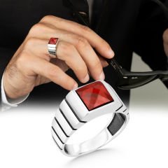 eJOYA Taşlı Gümüş Erkek Yüzük 109356