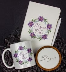 eJOYA Kişiye Özel Defter Kalem Kupa Ve Bardak Altlığı Hediye Seti 103870