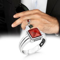 eJOYA Taşlı Gümüş Erkek Yüzük 109358