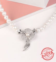 eJOYA Doğal İnci Çiçek Kolye 74402