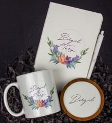 eJOYA Kişiye Özel Defter Kalem Kupa Ve Bardak Altlığı Hediye Seti 103872