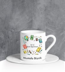 eJOYA Kişiye Özel En İyi Fizik Öğretmeni Türk Kahvesi Fincanı 90666