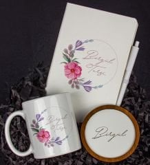 eJOYA Kişiye Özel Defter Kalem Kupa Ve Bardak Altlığı Hediye Seti 103875