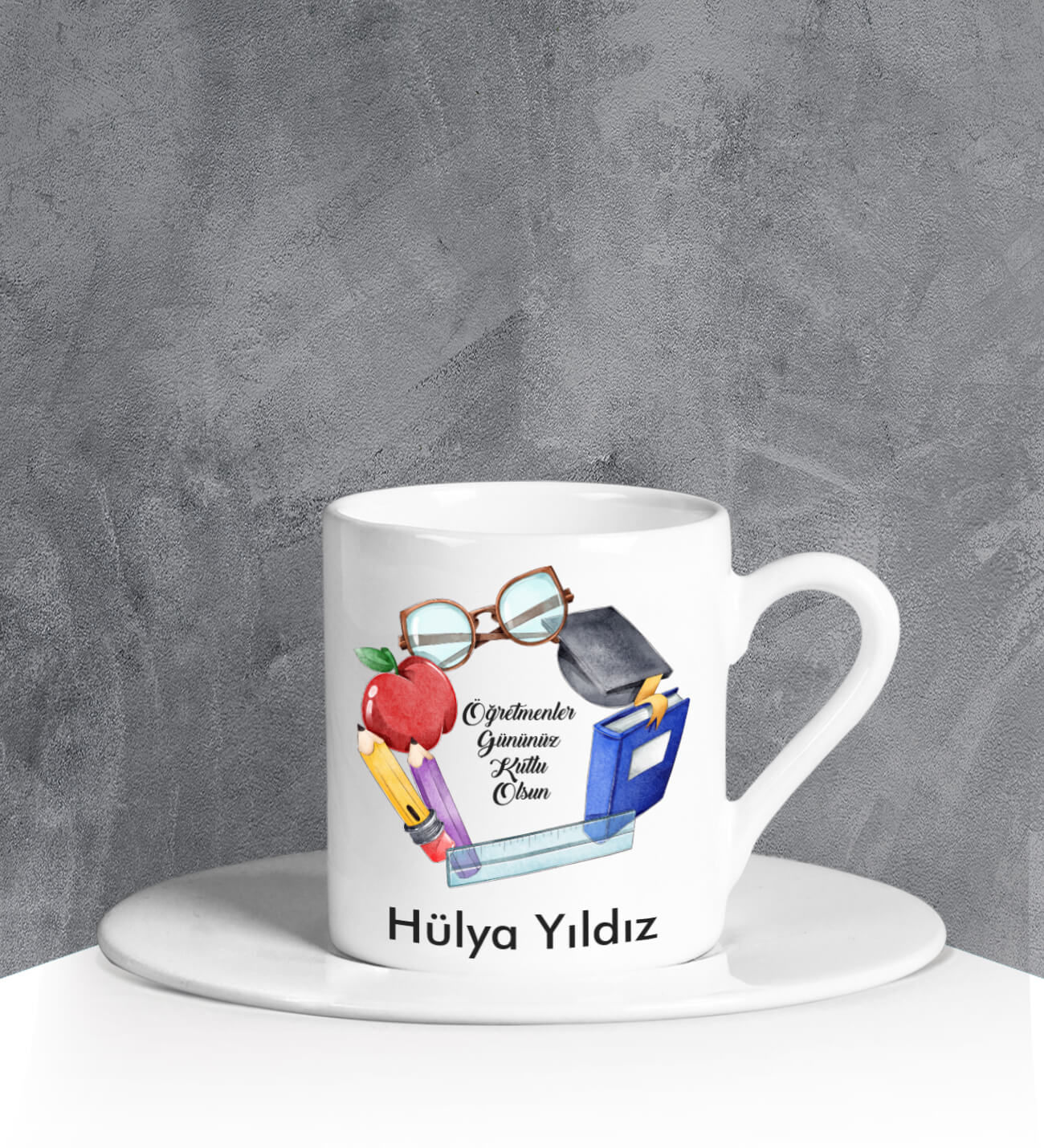 eJOYA Kişiye Özel Öğretmenler Günü Türk Kahvesi Fincanı 90674
