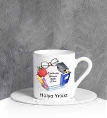 eJOYA Kişiye Özel Öğretmenler Günü Türk Kahvesi Fincanı 90674