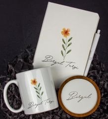 eJOYA Kişiye Özel Defter Kalem Kupa Ve Bardak Altlığı Hediye Seti 103883