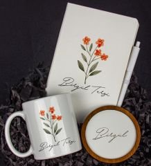 eJOYA Kişiye Özel Defter Kalem Kupa Ve Bardak Altlığı Hediye Seti 103886