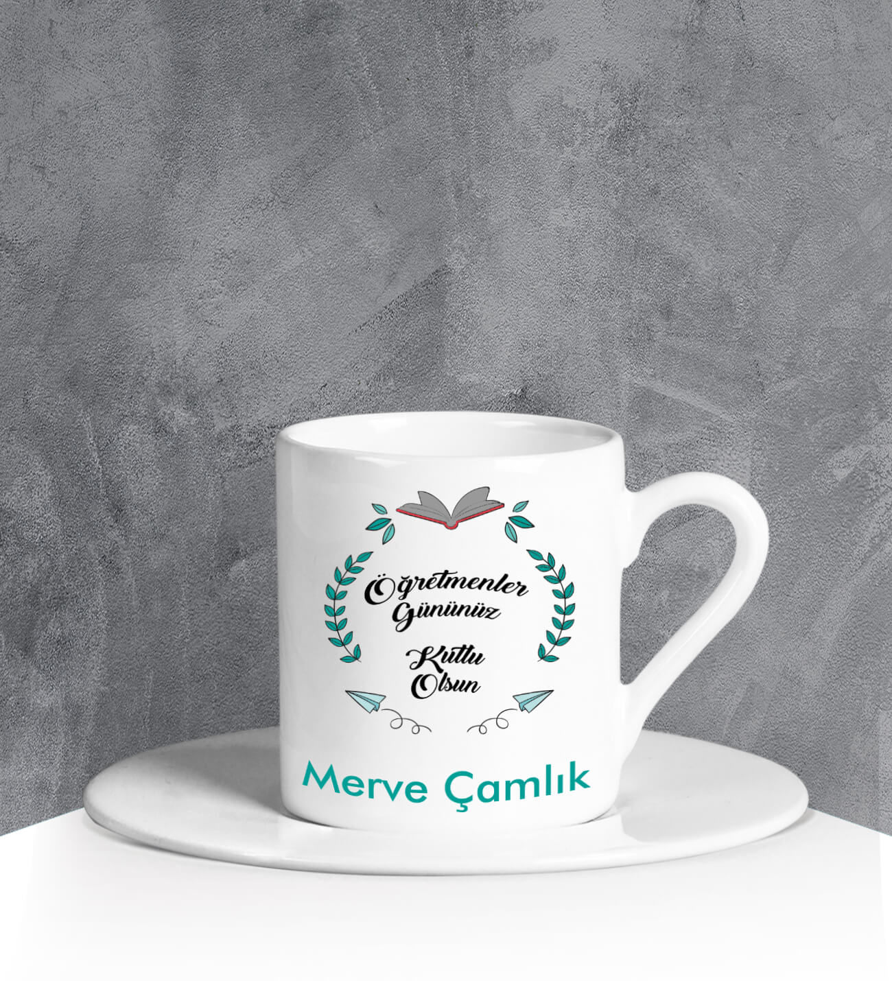 eJOYA Kişiye Özel Öğretmenler Günü Türk Kahvesi Fincanı 90678
