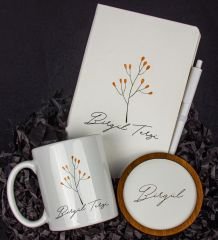 eJOYA Kişiye Özel Defter Kalem Kupa Ve Bardak Altlığı Hediye Seti 103890