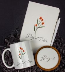 eJOYA Kişiye Özel Defter Kalem Kupa Ve Bardak Altlığı Hediye Seti 103893