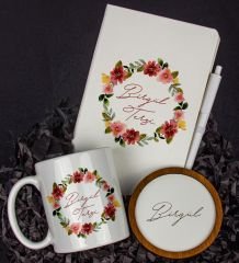 eJOYA Kişiye Özel Defter Kalem Kupa Ve Bardak Altlığı Hediye Seti 103903