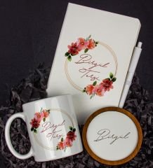 eJOYA Kişiye Özel Defter Kalem Kupa Ve Bardak Altlığı Hediye Seti 103904