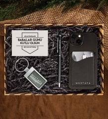 eJOYA Babalar Gününe Özel Kişiye Özel Kalem & Metal Anahtarlık & Kartlık Hediye Kutusu 113337