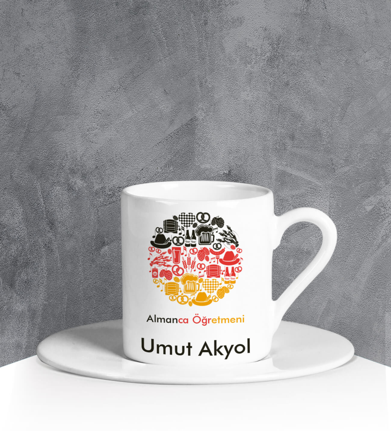 eJOYA Kişiye Özel Almanca Öğretmeni Türk Kahvesi Fincanı 90700