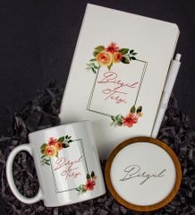 eJOYA Kişiye Özel Defter Kalem Kupa Ve Bardak Altlığı Hediye Seti 103908