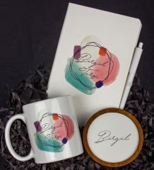 eJOYA Kişiye Özel Defter Kalem Kupa Ve Bardak Altlığı Hediye Seti 103911