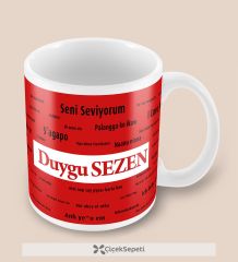 eJOYA Kişiye Özel 100 Dilde Seni Seviyorum Kupa Bardak 79922