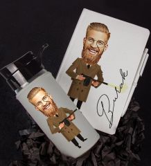 eJOYA Kişiye Özel Karikatür Tasarım Defter Kalem Ve Matara Hediye Seti 96353