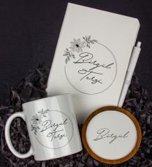 eJOYA Kişiye Özel Defter Kalem Kupa Ve Bardak Altlığı Hediye Seti 103915