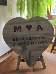 eJOYA Kişiye Özel Fotoğraflı Seni Sevmem İçin 12 Neden Kalp Puzzle 114988