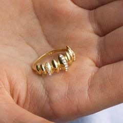 eJOYA Altın Zircone Taşlı Kubbe Yüzük 107533