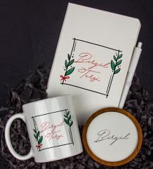 eJOYA Kişiye Özel Defter Kalem Kupa Ve Bardak Altlığı Hediye Seti 103927