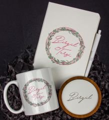 eJOYA Kişiye Özel Defter Kalem Kupa Ve Bardak Altlığı Hediye Seti 103928