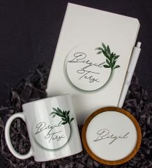 eJOYA Kişiye Özel Defter Kalem Kupa Ve Bardak Altlığı Hediye Seti 103940