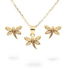 eJOYA Yusufçuk Altın Kolye-Küpe Seti 77346