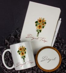 eJOYA Kişiye Özel Defter Kalem Kupa Ve Bardak Altlığı Hediye Seti 103946