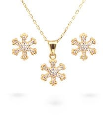 eJOYA Kartanesi Altın Kolye-Küpe Seti 77351