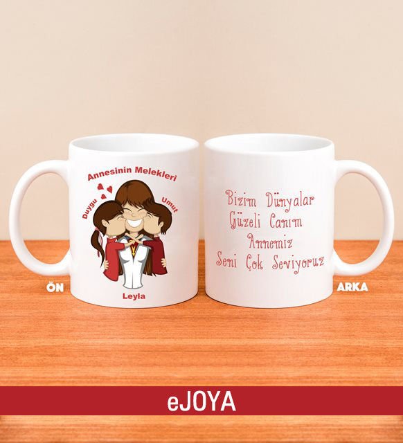 eJOYA Kişiye Özel Annesinin Melekleri Kupa Bardak 79959