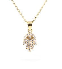 eJOYA Zircone Fatmaeli Altın Kolye Ucu 77354