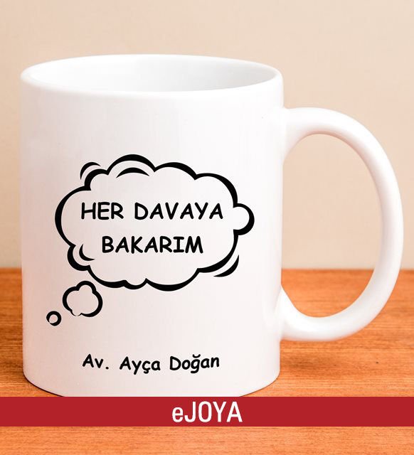 eJOYA Kişiye Özel Her Davaya Bakan Avukat Kupa Bardak 79964