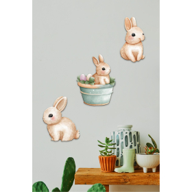 eJOYA Tavşan Tasarımlı Dekoratif Tablo Seti 112222