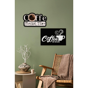 eJOYA Coffee Time Tasarımlı Dekoratif Tablo Seti 112234