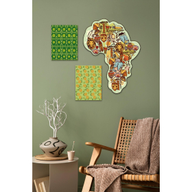 eJOYA Afrika Tasarımlı Dekoratif Tablo Seti 112245