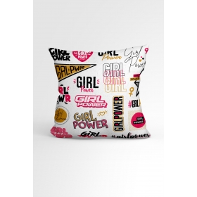 eJOYA Girl Power Özel Tasarımlı Modern Dekoratif Yastık Kırlent Kılıfı 88057