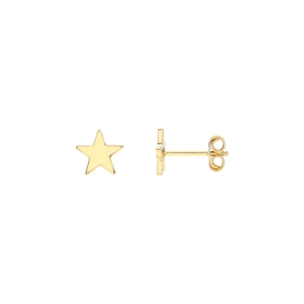 eJOYA 14 Ayar Altın Minimalist Yıldız Küpe 95375